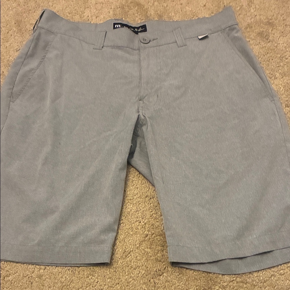 Travis Mathew Light Gray Flat Front Shorts